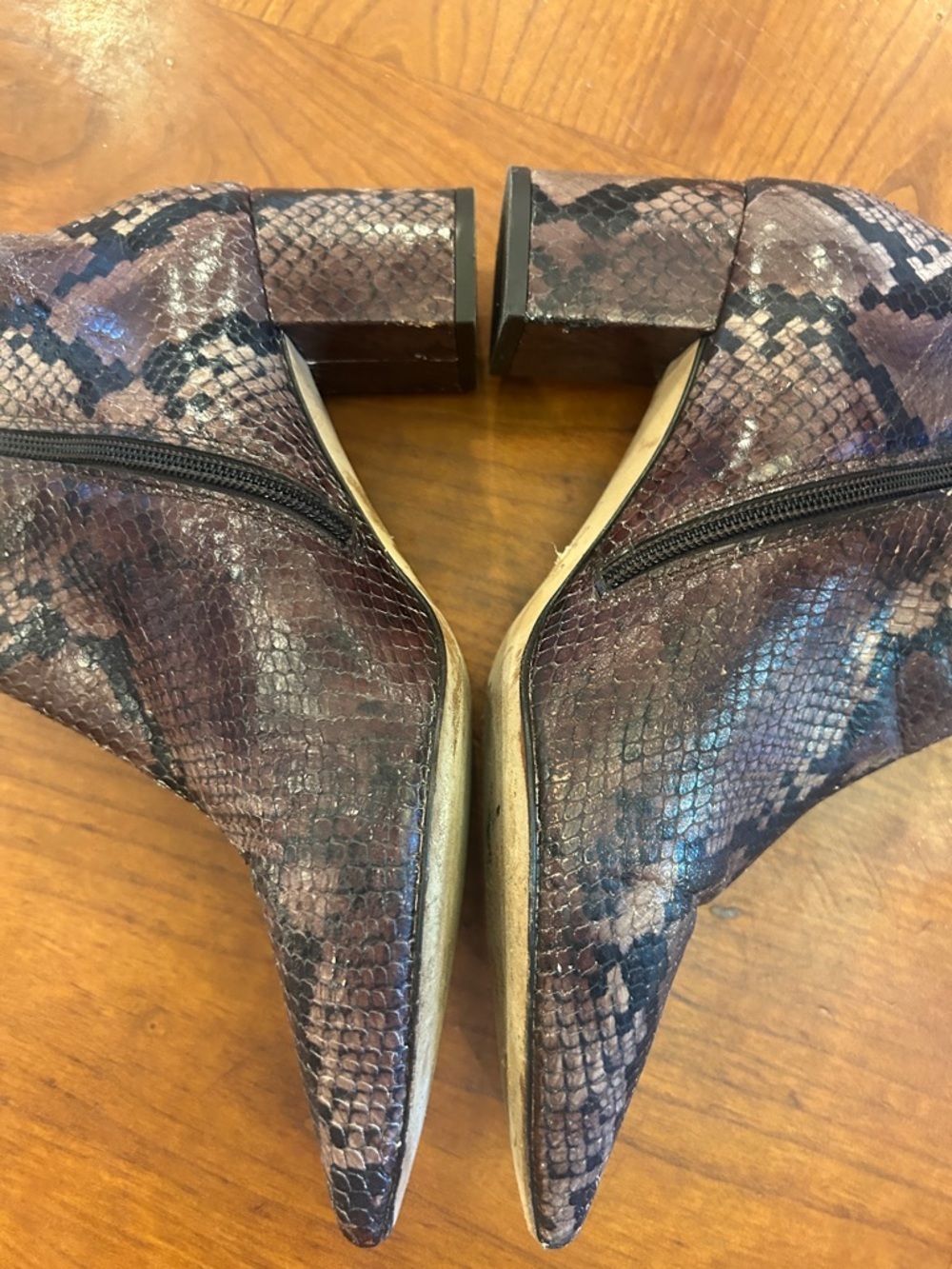 L'AGENCE Jeanne Bootie in Brown Snake size 38.5 EU 7.5 US - Picture 8 of 8